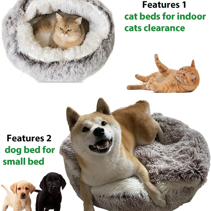 Soft Plush Bed with Cover for Small Dogs