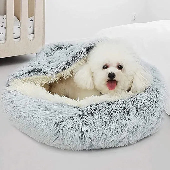 Soft Plush Bed with Cover for Small Dogs